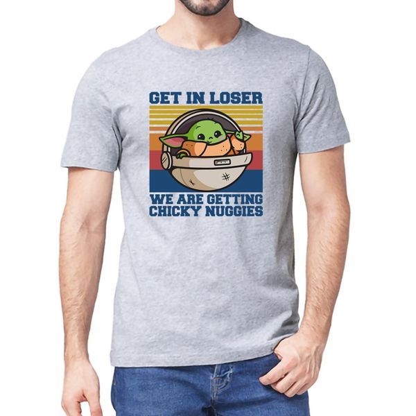 

get in loser we are getting chicky nuggies men's slim short sleeve sweatshirt cotton t-shirt tee large t-shirt xs-3xl