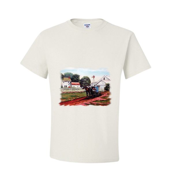 

2019 new summer cool tee shirt fashion amish country scene religion t-shirt cotton t-shirt