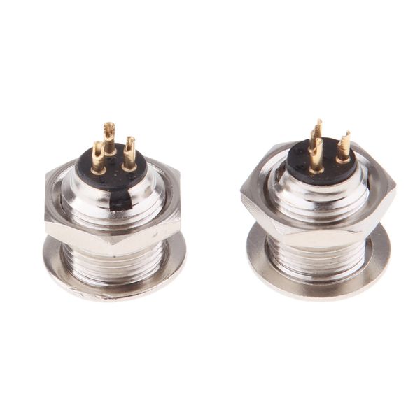 

2pieces metal 3pin mini xlr connector plug male audio microphone connector