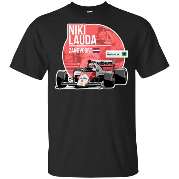 

niki lauda 1985 зандворт tribute хлопок t-shirt black для мужчин оптом 2019 hip hop рубашки brand new одежда с коротким рукавом