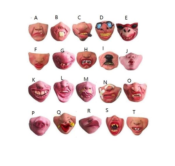Хэллоуин латексной маски дети взрослая половина лица маски смешных косплея маски подменить игрушки партии танца проп красных Липесы маска маски половина лица маску