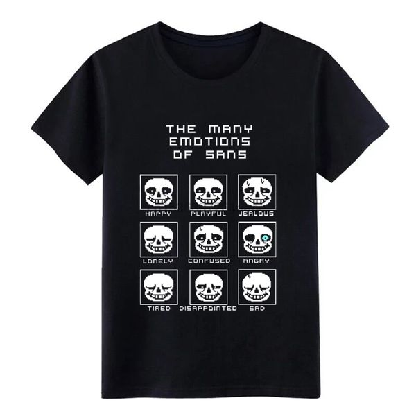 

the many emotio ns of sans undertale t shirt design tee shirt o-neck clothing loose new style spring autumn outfit shirt