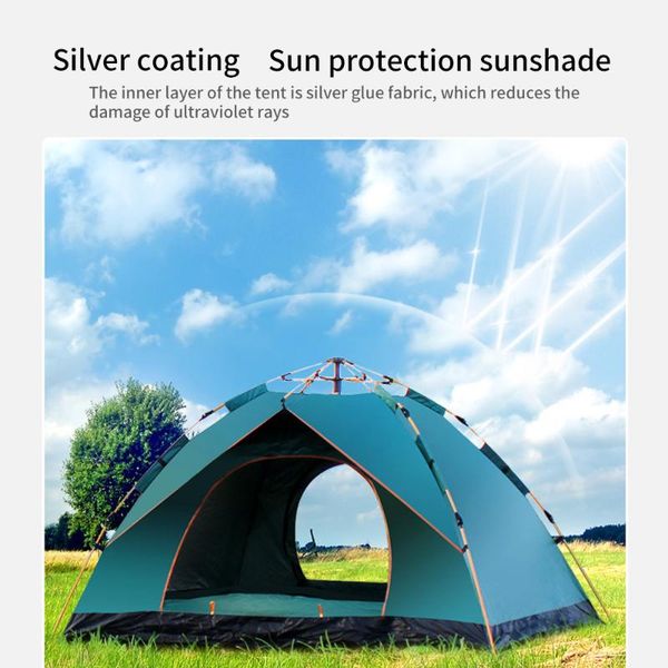 

tents outdoor camping tent 1-2 people tourist 4 seasons family travel beach camp tent easy open garden sunscreen