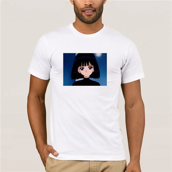 

new summer men's casual print t-shirt fashion ins style sailor moon saturn tomoe ru cartoon pattern t shirt for men