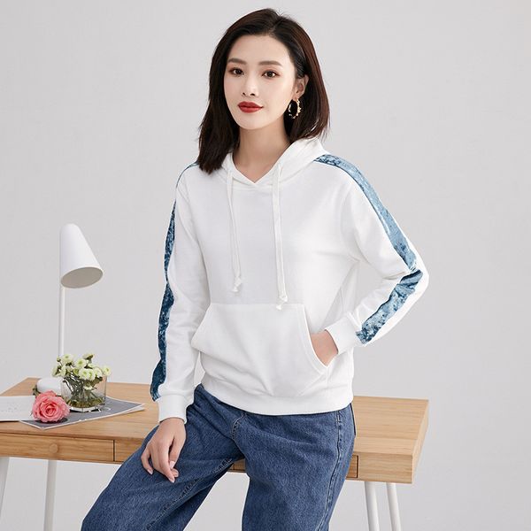 

fashion korean style hoodies sweatshirts women pullover oversized hoodies pullovers casual sweatshirt warm hooded 2020 0916, Black