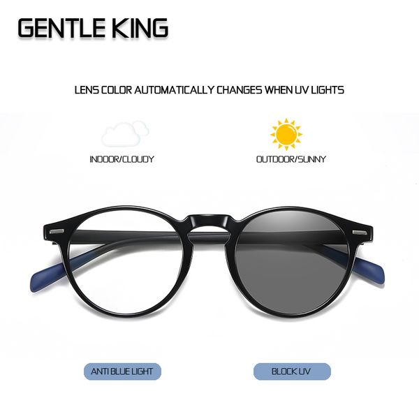 

gentle king anti blue light glasses blocking filter reduces eyewear strain clear gaming computer pchromic glasses men, White;black