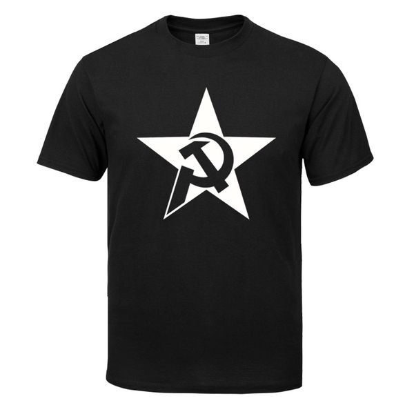 

new pure cotton short brand t shirt men's large size t shirt slim fit hammer and sickle in printed t-shirt men plus size xs -3xl