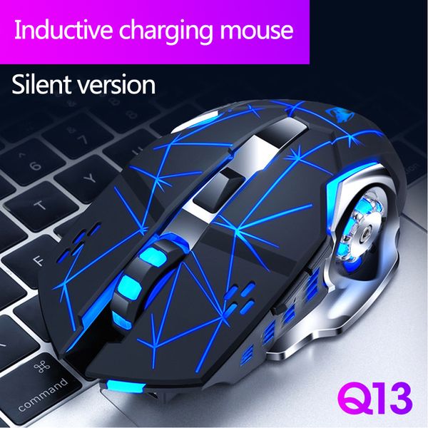

mice leilang q13 charging wireless mouse mute game luminous