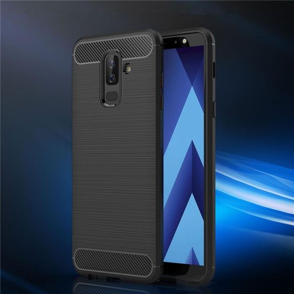 

case for samsung galaxy j2 pro j3 j4 prinme j5 j6 plus j7 max j8 phone box silicone resin protective carbon fiber