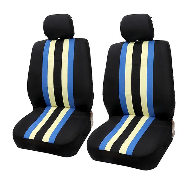 

car fabric front rear seat covers full set cushion mat yellow