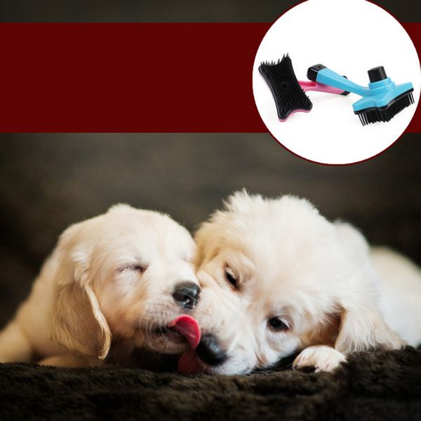 

pet dog cat puppy триммер расческа щетка slicker пролить грабли с кнопкой push