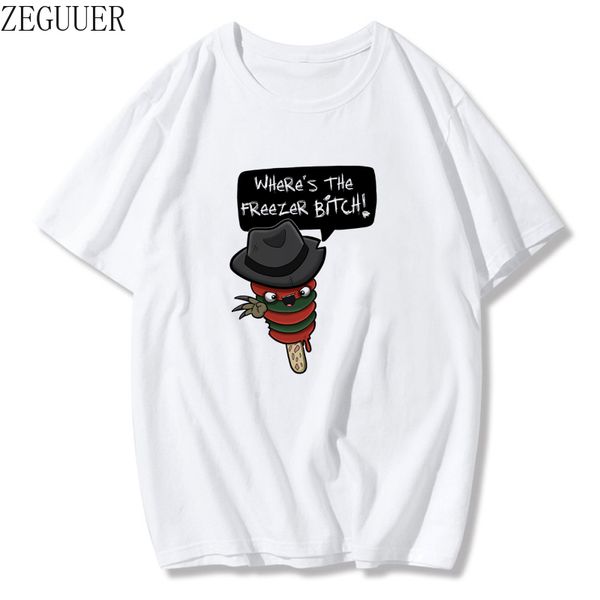 

2020 summer freddy krueger jason halloween мода мужская одежда террор с коротким рукавом harajuku soft plus-size охладить tee top