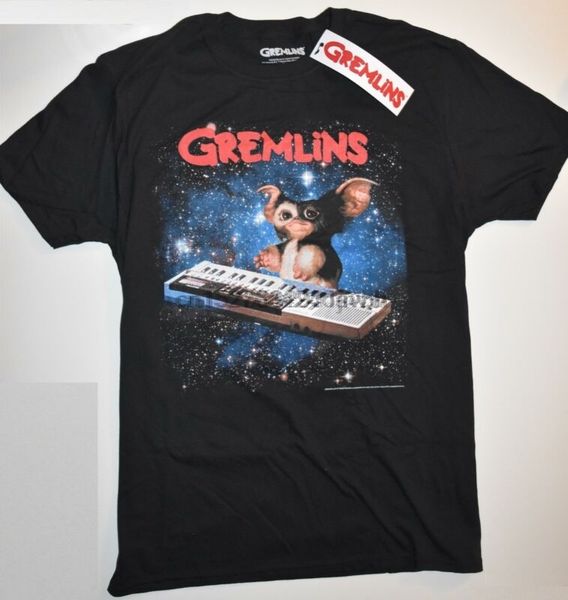 

gremlins t shirt mens gismo black logo 100% cotton primark uk sizes l - xl