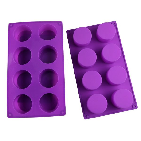 

hand made soap silicone mold eight circles ice cube moulds muffin cup cake baking mould moldes de silicona diy tool 5jm f2