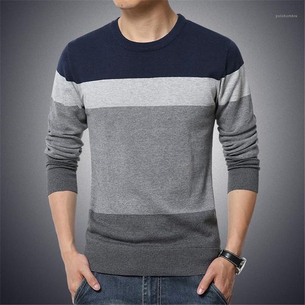 

fit knittwear business style men pullover autumn casual mens sweater o neck long sleeve striped slim, White;black