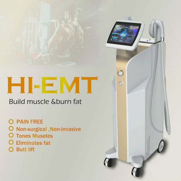 

hiemt 7 tesla electromagnetic muscle stimulator emsculpting emshaper machines for fat reduction for spa use dhl, Black;white
