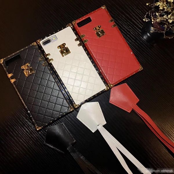 

wholesale phone cases for iphone x 7 8 plus vintage luxury tpu silicon fashion square lattice for iphone 6 6s soft back cover dhl delivery