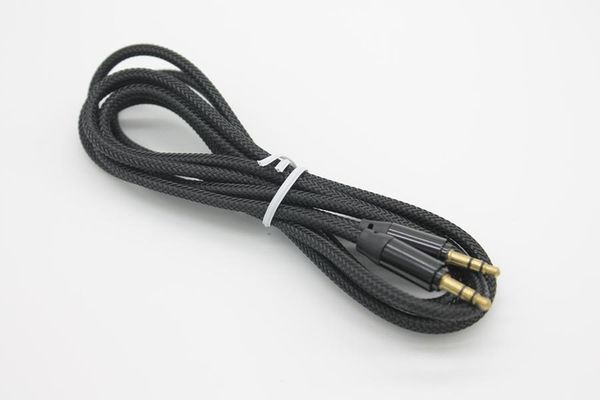 

1.8m/6ft 3.5mm gold-plated connectors braided fabric male to male aux audio cable cord 20