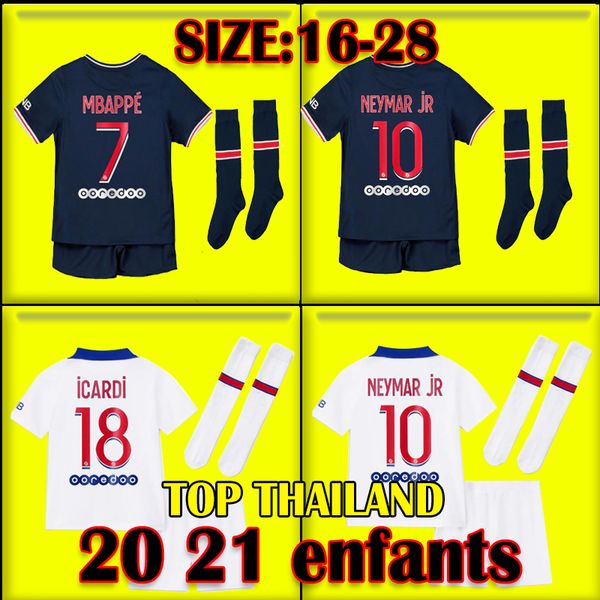 

maillots футбольных комплектов 20 21 футбола джерси 2020 2021 mbappe icardi неймар рубашки jr мужчина детей устанавливает единообразный homm, Black