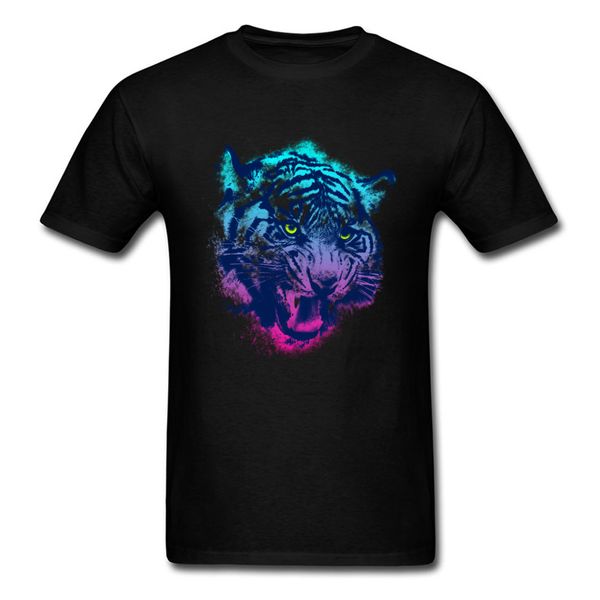 

animal tiger graphic tee shirt ostern day all cotton crewneck men tees funny t shirts fashion short sleeve clothing