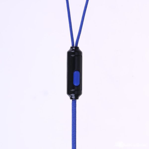 

3.5mm stereo plug 110cm braided wire subwoofer headset ear braided rope wire cloth earplug noise isolating earphone built-in mic