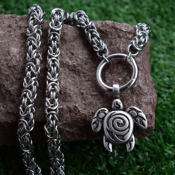 

sanlan norse celtics tortoise with stainless steel chain, Silver