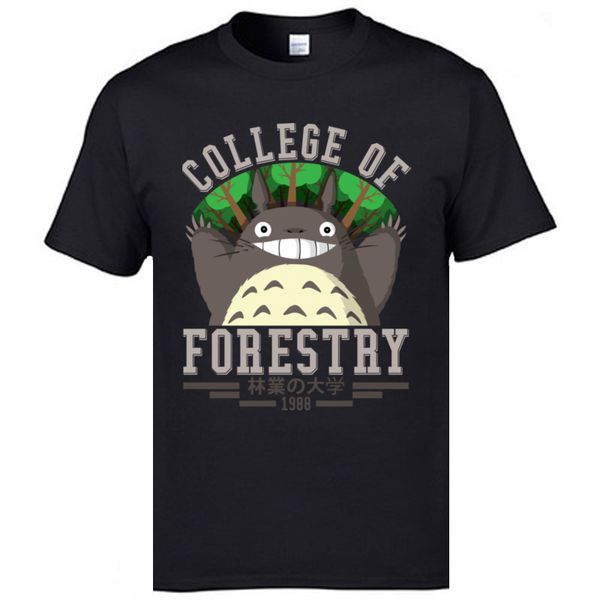 

fashionable anime discount tees college of forestry totoro men's t shirts japanese cartoon 100% cotton & tees
