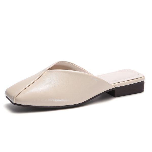 

grandma shoes, half slippers, women's wear, 2020, summer, new fashion, wild, thick, lazy, korean version, baotou, female, Black