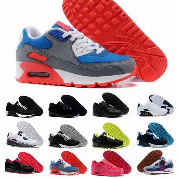 

2020 new men женская обувь классические 90 кроссовки black red white спортивный тренер воздушной подушке поверхностные дышащий спорта