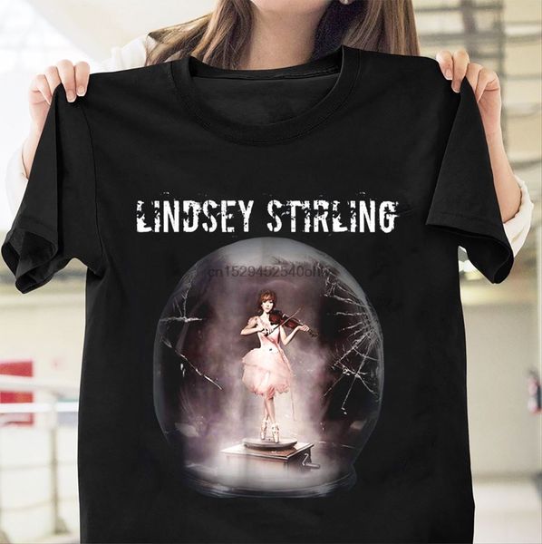 

lindsey stirling shatter me t shirt black cotton men t-shirt s-3xl