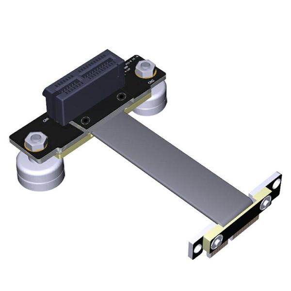 

computer cables & connectors pcie riser high speed pci express 3.0 1x flexible cable card extension port adapter dual vertical 90 degree +ma