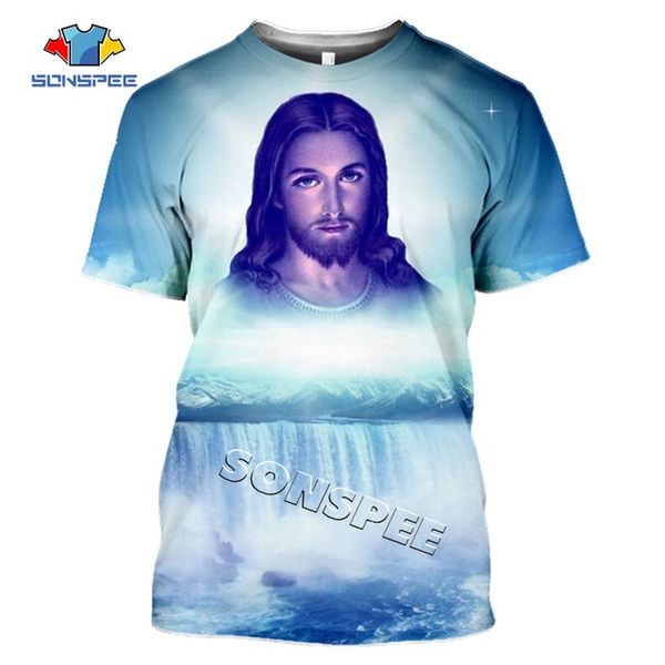 

summer homme clothing god cartoon men religion christ jesus 3d print shirts funny harajuku horror men clothing