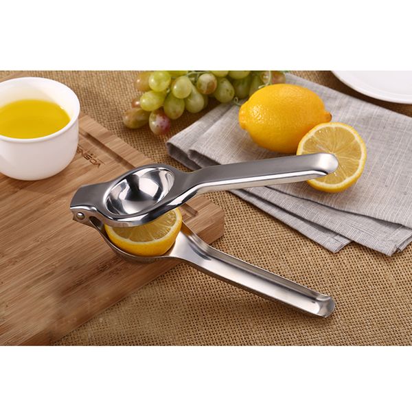 

lemon squeezer / lime juicer / citrus press, stainless steel (silver