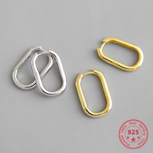 

2020 925 silver women's fashion simple gold hoop earring women's jewelry, Golden;silver