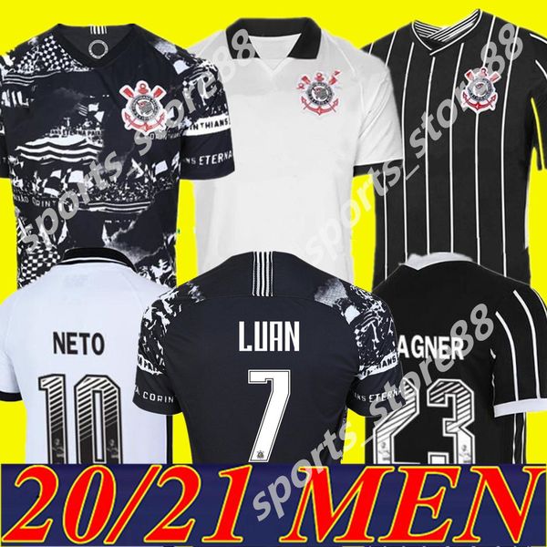 

2020 corinthian new paulista soccer jersey 19 20 21 #10 pedrinho m.boselli #7 luan vagner love fagner football shirt uniform, Black;yellow