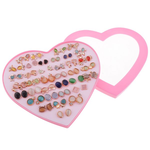 

36 пар симпатичные опал камень серьги стержня set девочки леди мода jewerly, Golden