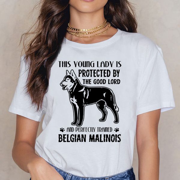 

t shirt women belgian malinois maternity o-neck vintage custom female shirt