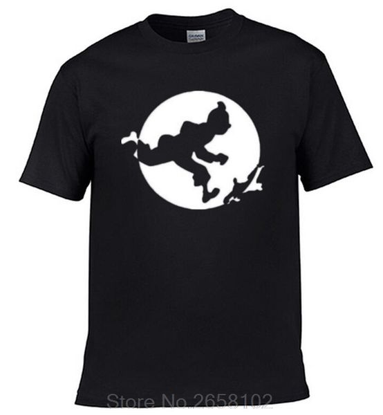 

cartoon tintin adventure classic animation t shirts summer fit casual man tees fashion nk t-shirts crossfit