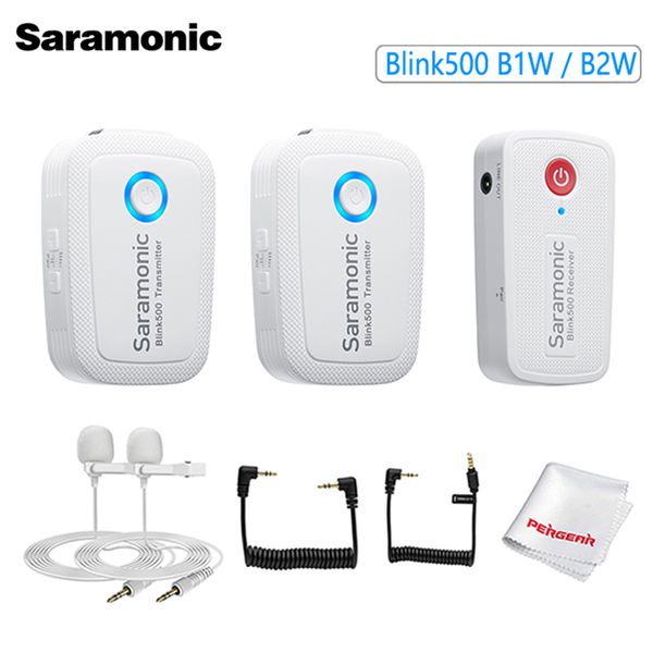 

pre-sale saramonic blink500 b1w / b2w 2.4ghz dual-channel wireless microphone with lavalier interview mic for phone dslr