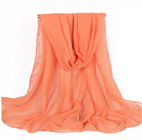

scarves 2021 woman scarf cotton voile solid warm autumn winter shawl 13 colors lady candy color muslim hijab, Blue;gray