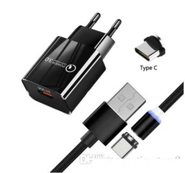 

magnetic type c usb cable for huawei pro p30 pro mate 20 mobile phone cable qc 3.0 fast charger for android