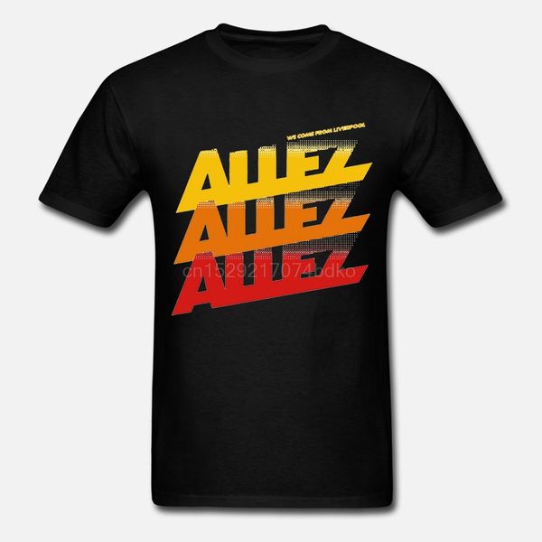 

printed men t shirt cotton o-neck tshirts allez short-sleeve women t-shirt