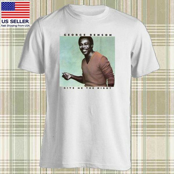 

george benson give me the night album men's white t-shirt size s to 3xl