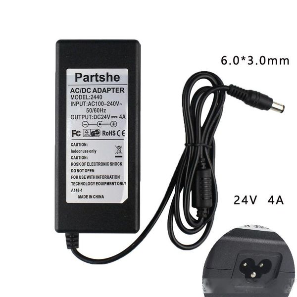 

24v 4a 6.0*3.0mm adapter for zebra p110i p120i zxp series 3c barcode thermal label printers