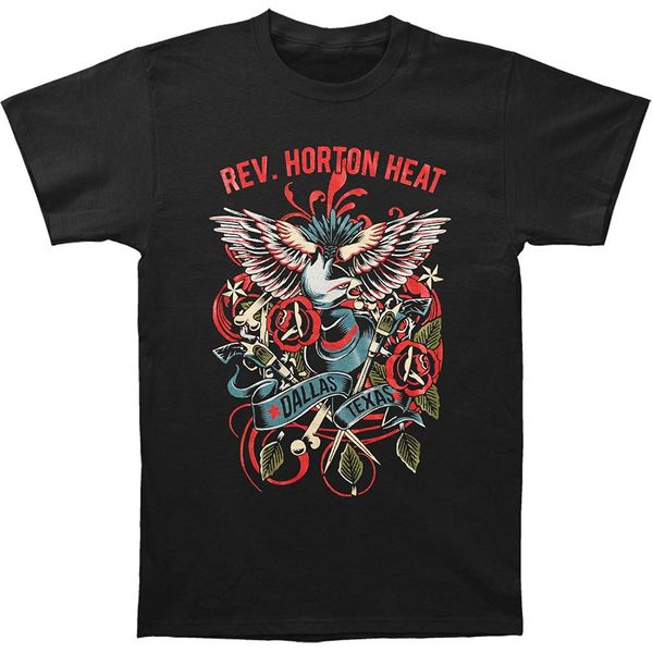 

reverend horton heat men's eagle americana t-shirt black printed t shirt men cotton t-shirt new style cute tatoo lover t-shirt