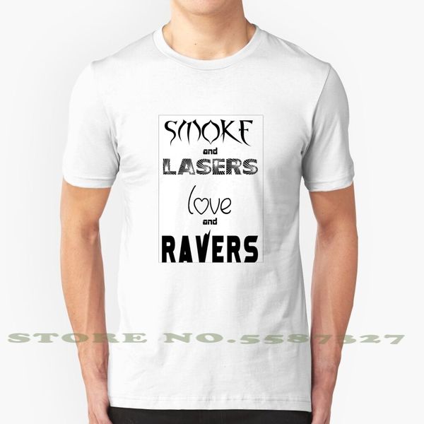 

smoke & lasers love & ravers black white tshirt for men women edm rave love smoke laser zedd dillon francis madeon dnb music