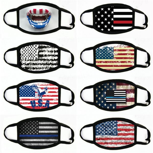 

american flag tie-dye face mask face masks dustproof and reusable#281, Black
