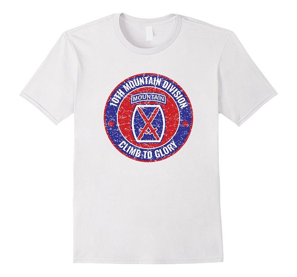 

2019 new summer tee shirt 10th mountain division t shirt climb to glory 20550 cool t-shirt