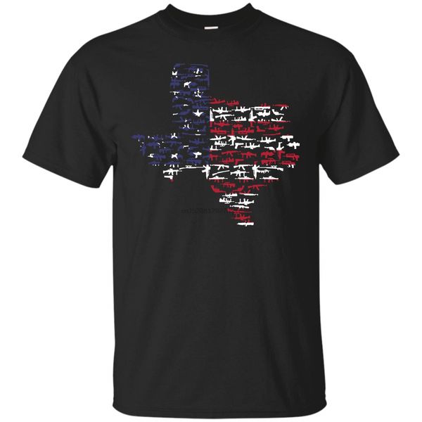 

state of texas made of guns 2nd amendment t shirt