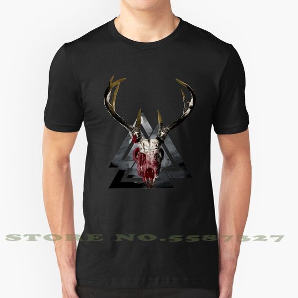 

odin's fury graphic custom funny tshirt skull deer valhalla vikings viking horn horns runes scandinavia scandinavian